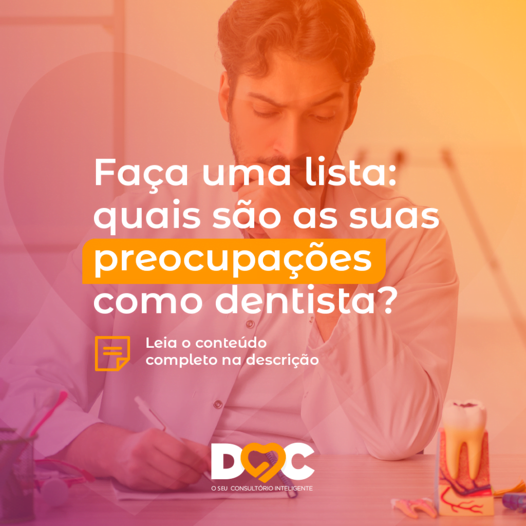 preocupações como dentista